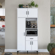 Armário multifunções – 90cm x 198.6cm x 40cm – Branco – Aglomerado