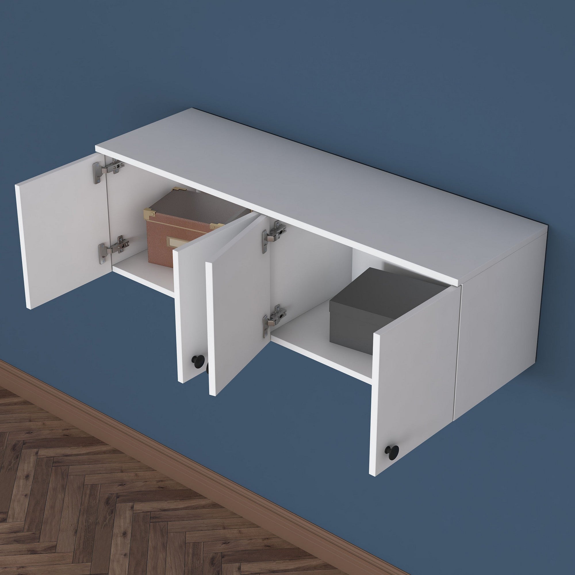 Armário de Parede – 119,6 cm x 43,6 cm x 37,5 cm – Branco – Aglomerado