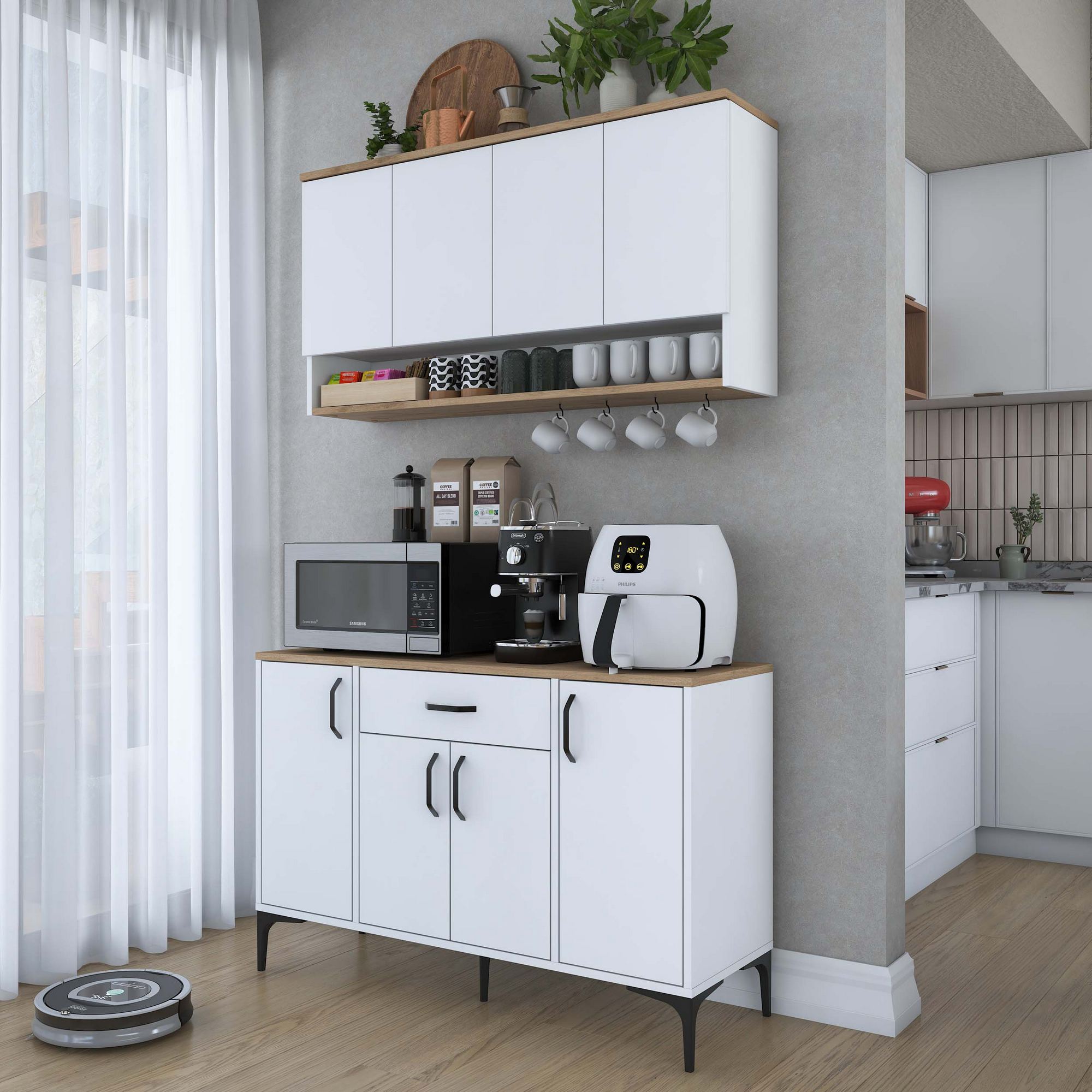 Suporte para café-JE203-Nogueira
Branco
