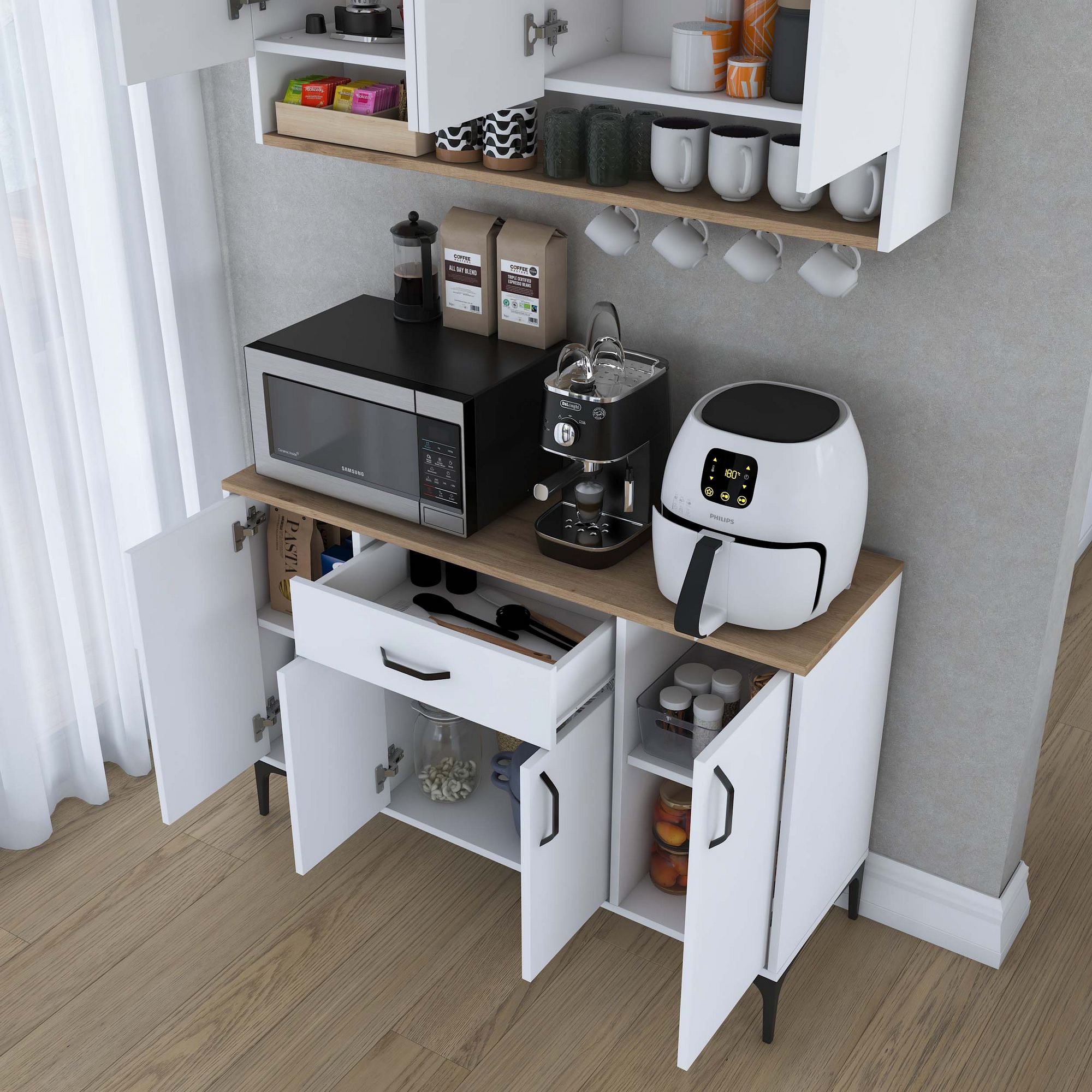 Suporte para café-JE203-Nogueira
Branco