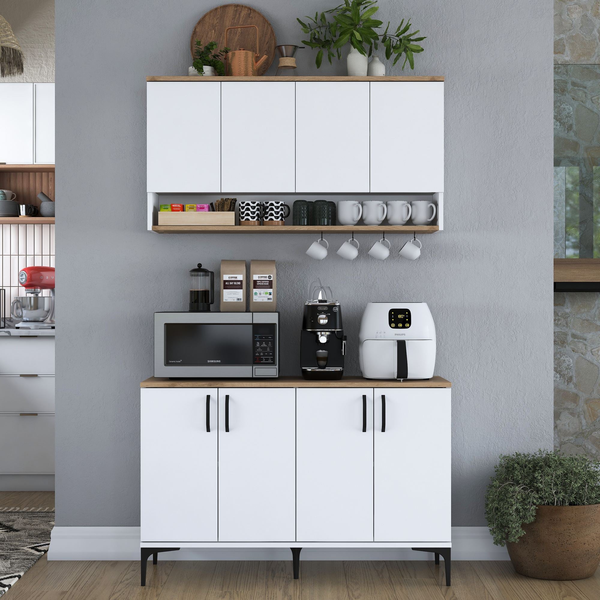 Suporte para café-JE204-Nogueira
Branco