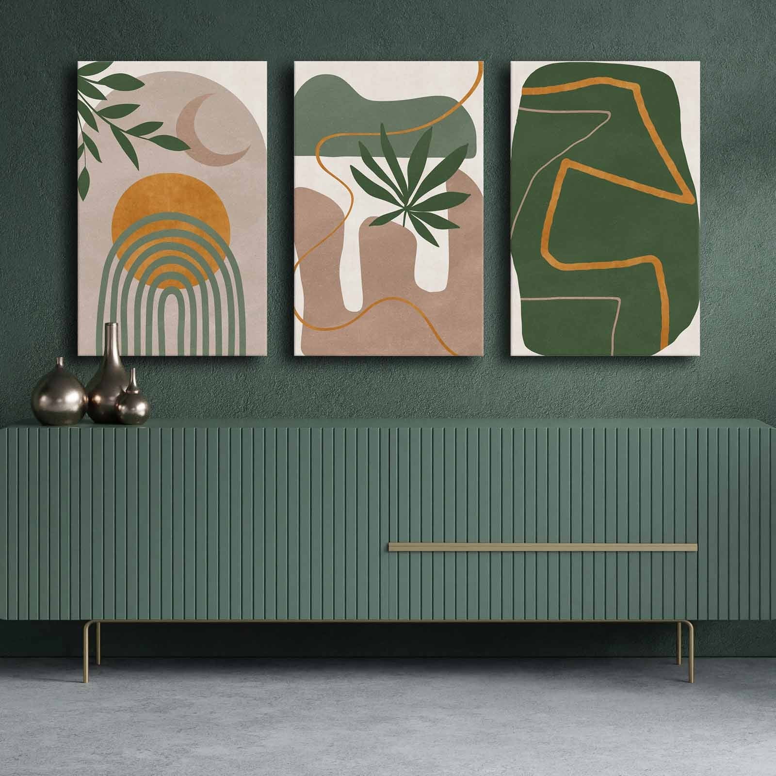 Conjunto de Pinturas Decorativas em Tela – 45 x 70 cm cada – Madeira de Pinho