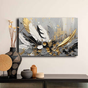 Quadro Decorativo em Tela Multicolor 45x70cm com Moldura de Pinho - Arte Premium para Decoração de Interiores