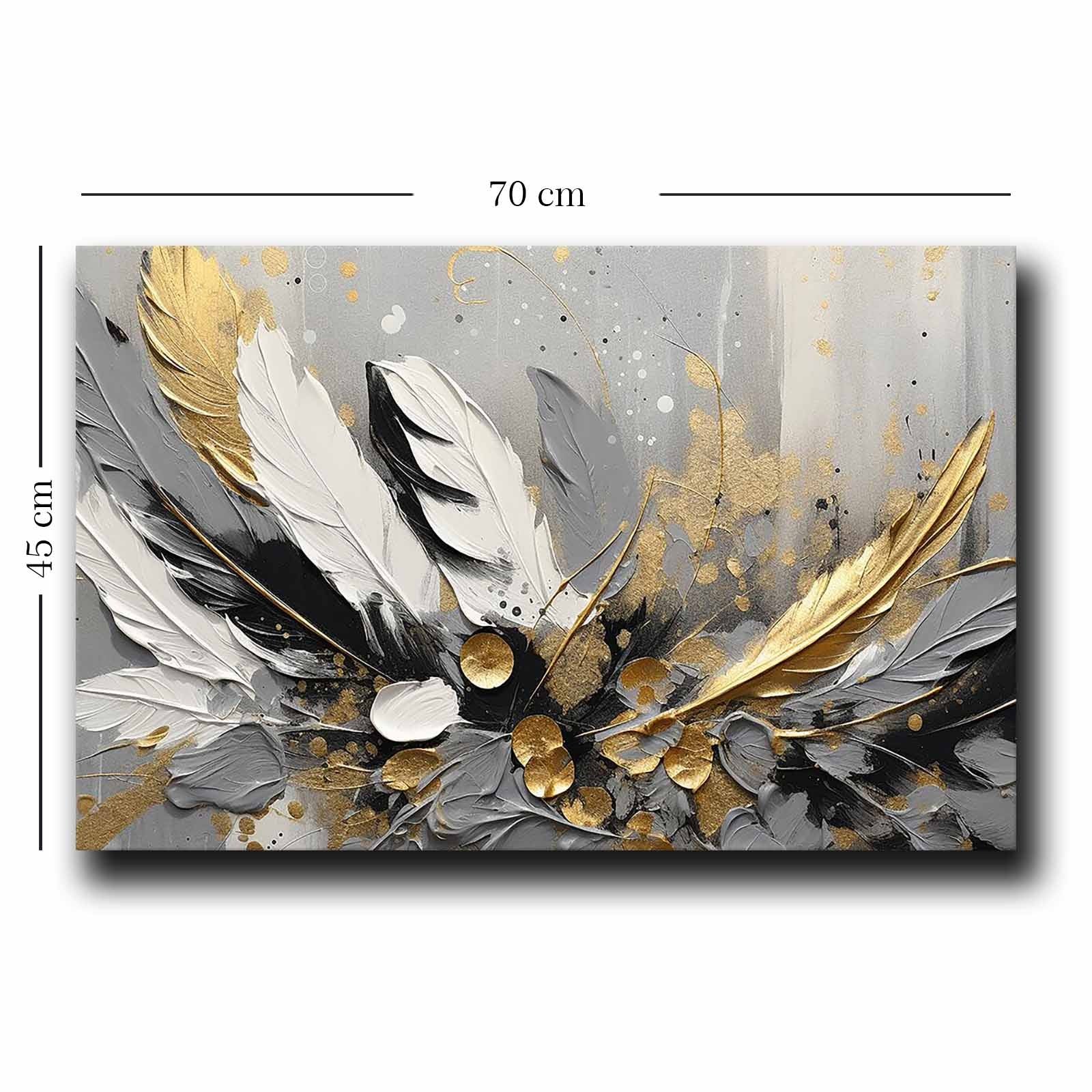 Quadro Decorativo em Tela Multicolor 45x70cm com Moldura de Pinho - Arte Premium para Decoração de Interiores