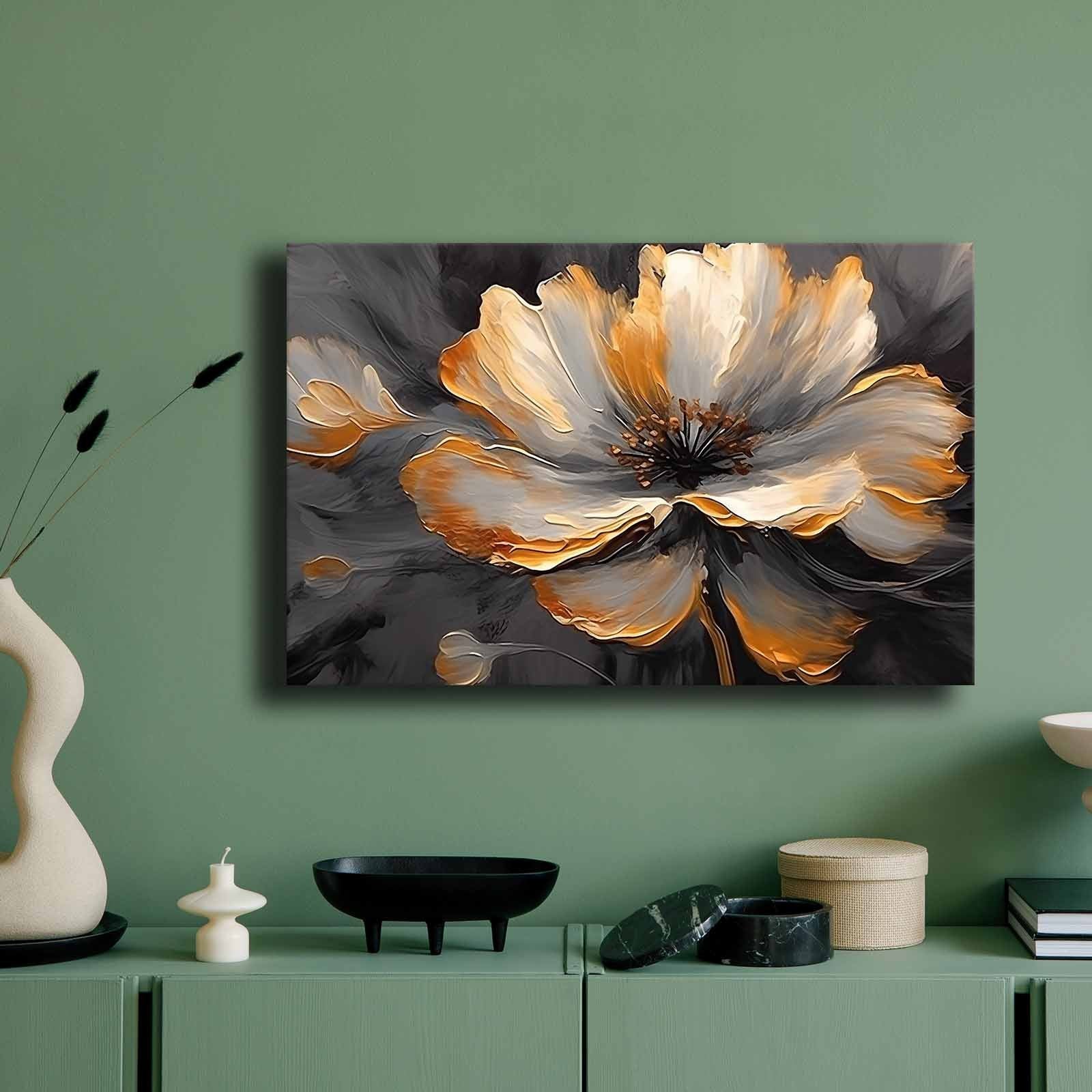 Quadro Decorativo em Tela Multicolor 45x70cm com Moldura de Pinho - Arte Premium para Decoração de Interiores