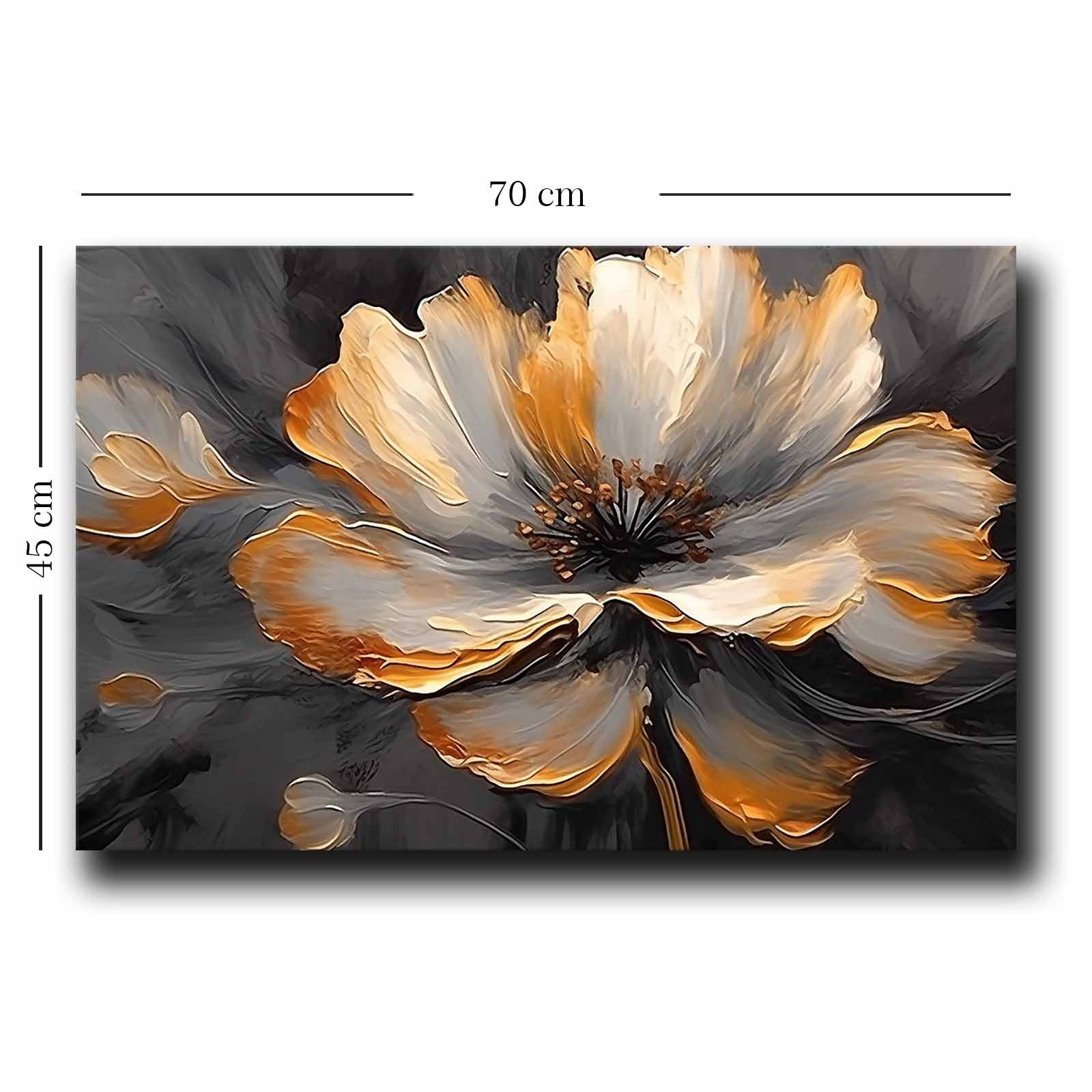 Quadro Decorativo em Tela Multicolor 45x70cm com Moldura de Pinho - Arte Premium para Decoração de Interiores