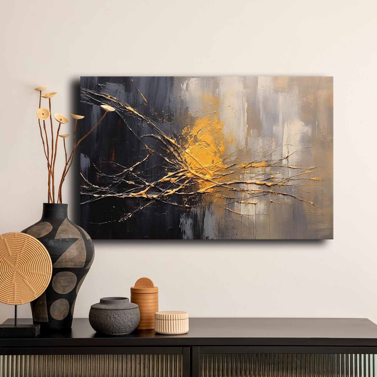 Pintura em tela decorativa – 45 x 70 cm – madeira de pinho