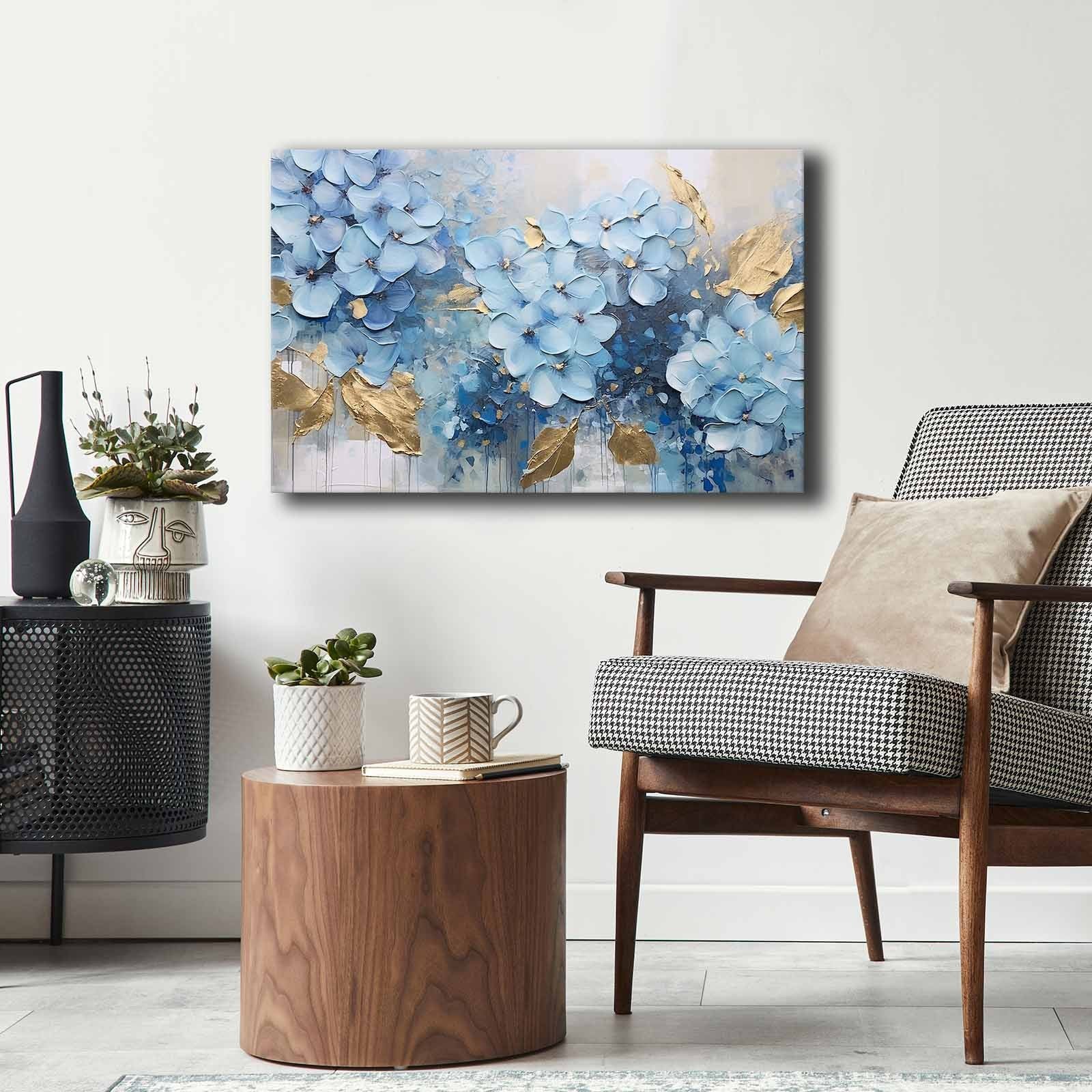 Quadro Decorativo em Tela Multicolor 45x70cm com Moldura de Pinho - Arte Premium para Decoração de Interiores