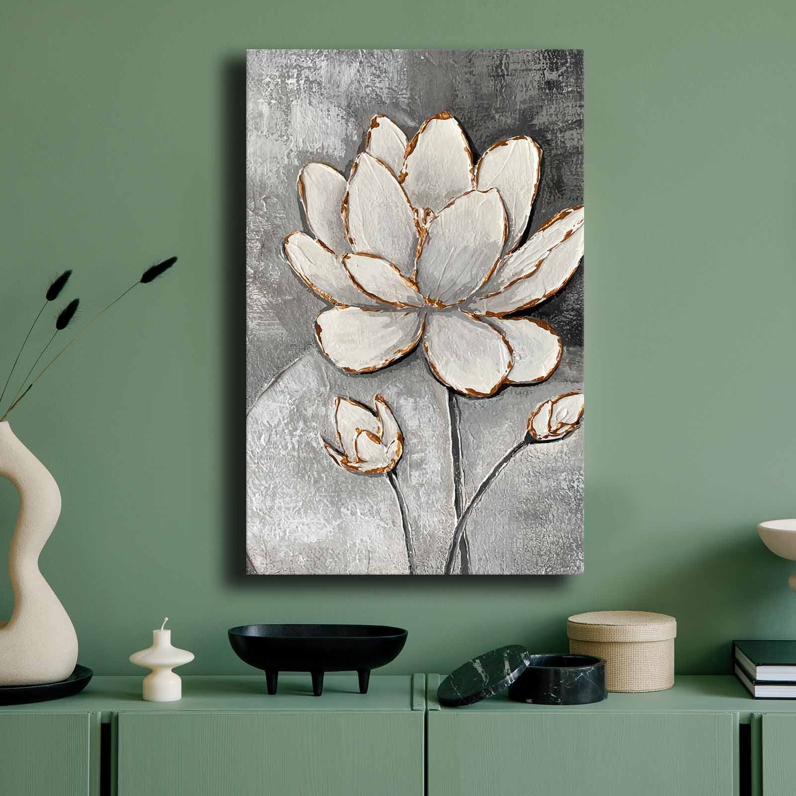 Quadro Decorativo em Tela Multicolor 45x70cm com Moldura de Pinho - Arte Premium para Decoração de Interiores