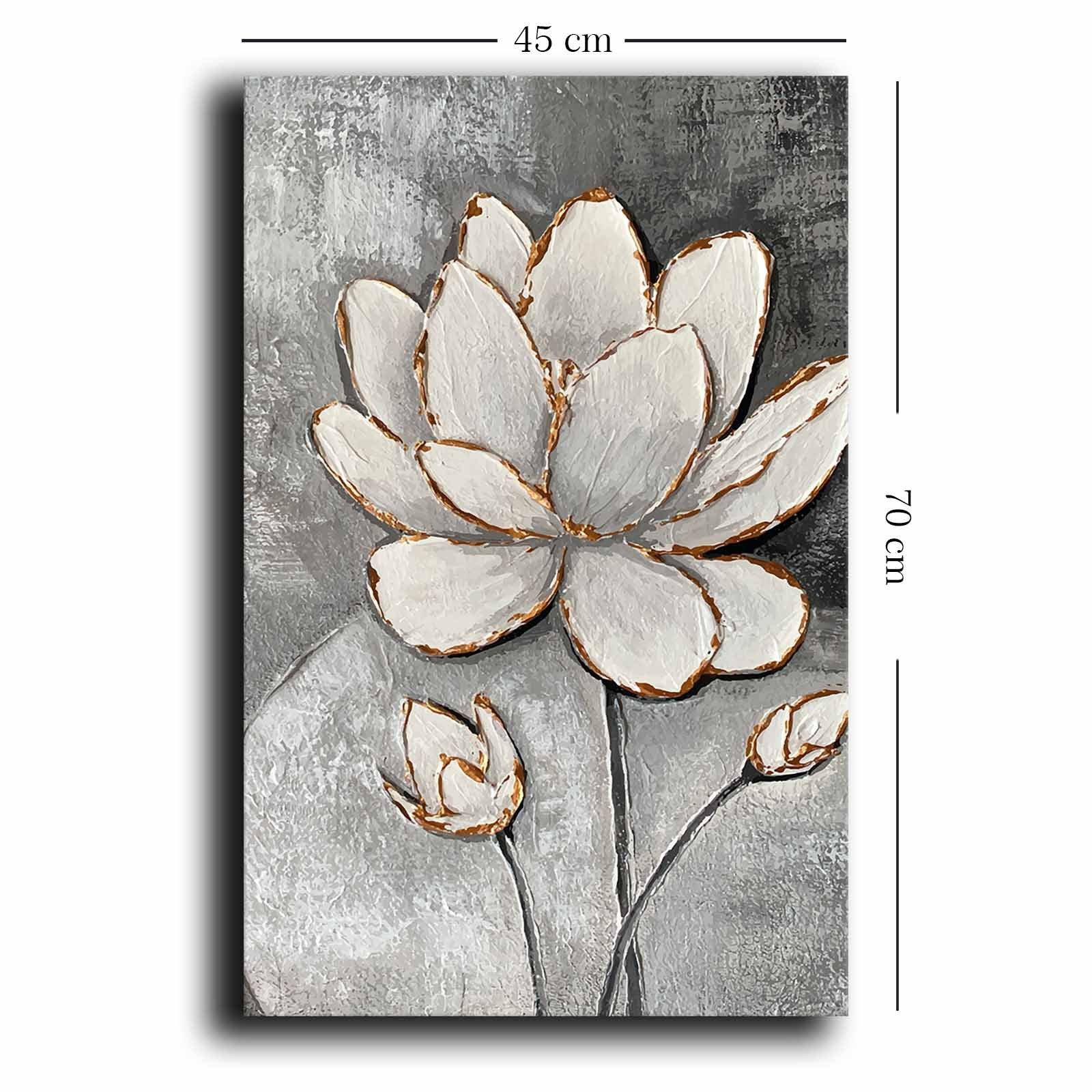 Quadro Decorativo em Tela Multicolor 45x70cm com Moldura de Pinho - Arte Premium para Decoração de Interiores