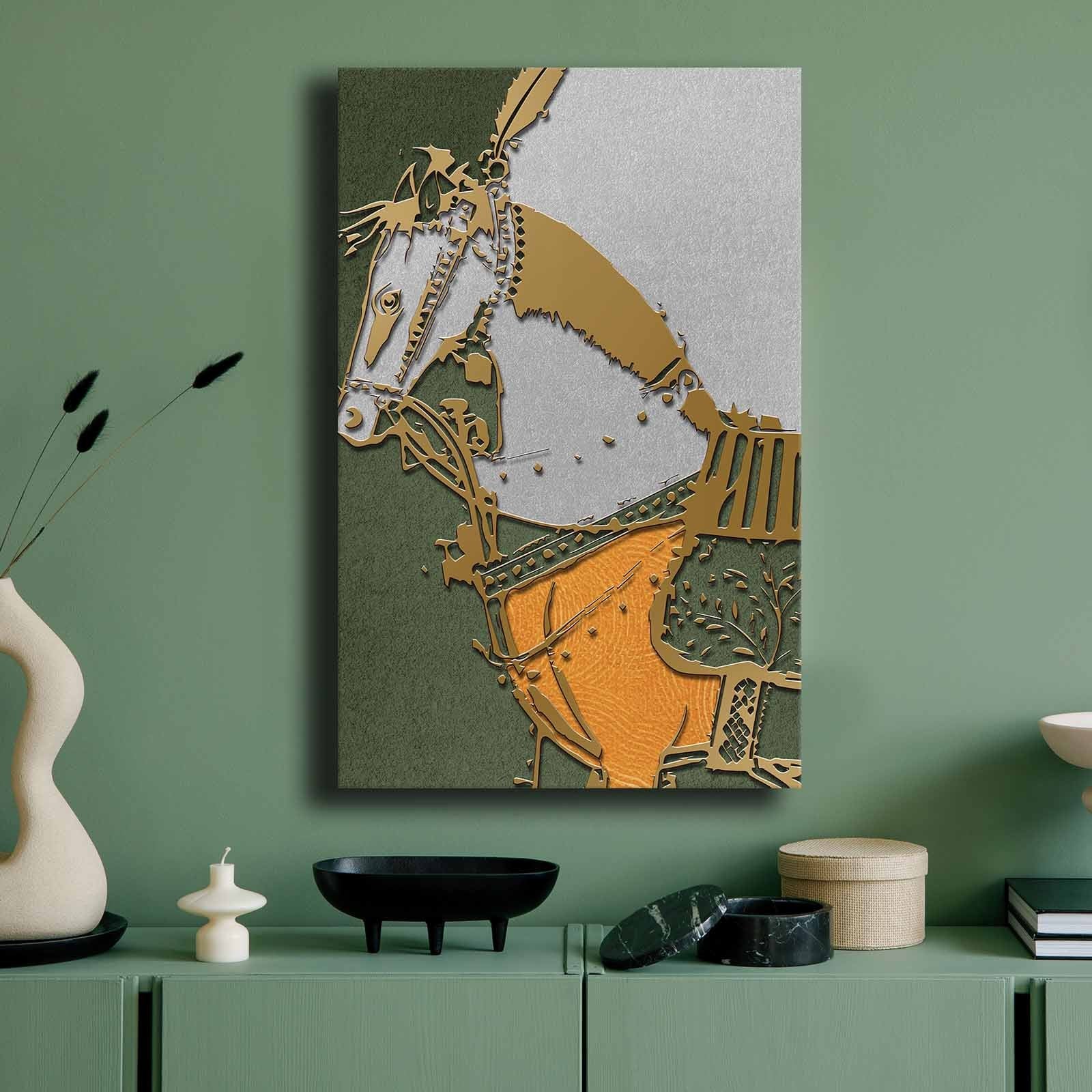 Quadro Decorativo em Tela Multicolor 45x70cm com Moldura de Pinho - Arte Premium para Decoração de Interiores