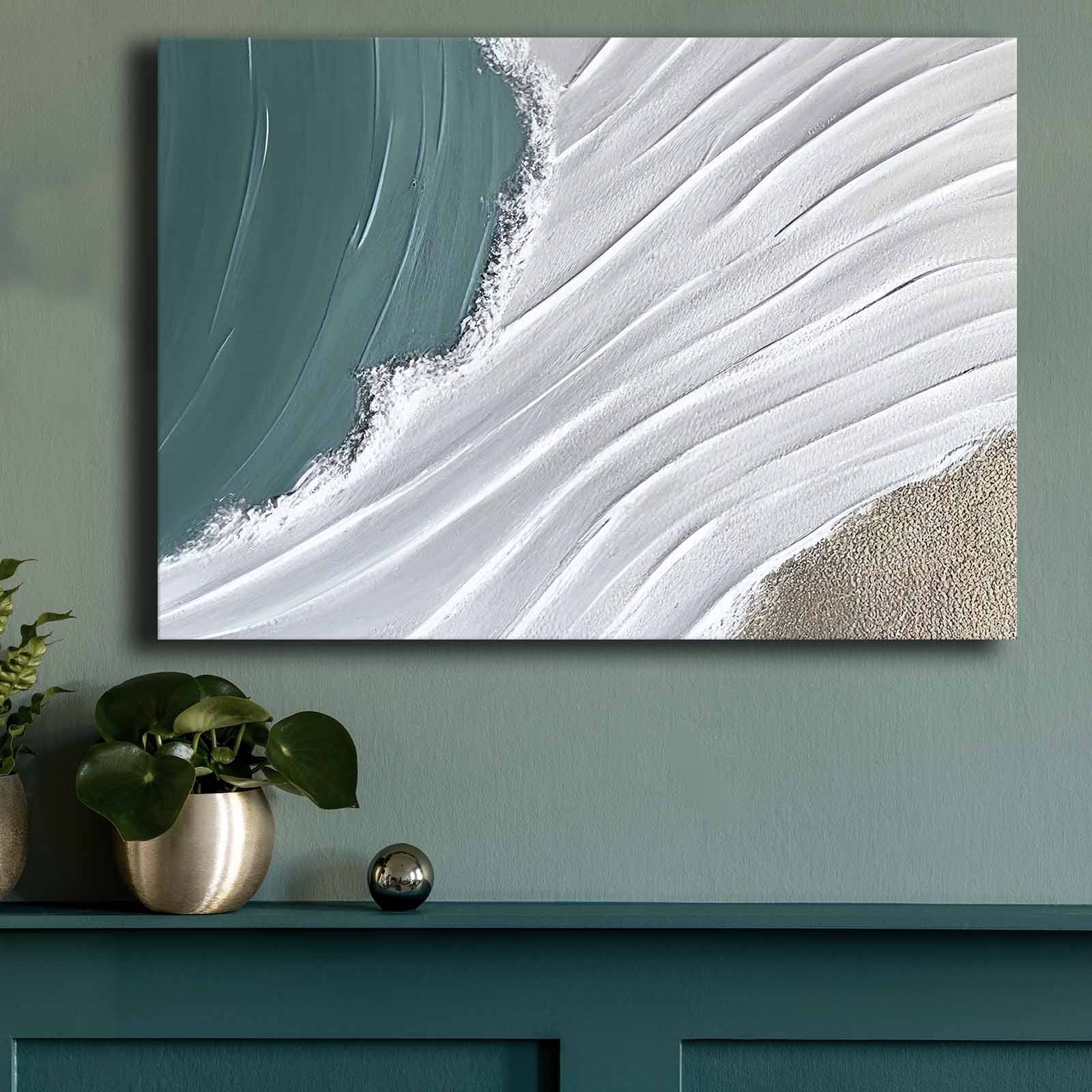 Pintura decorativa em tela – 70 x 100 cm – 100% tela – Moldura 100% madeira de pinho