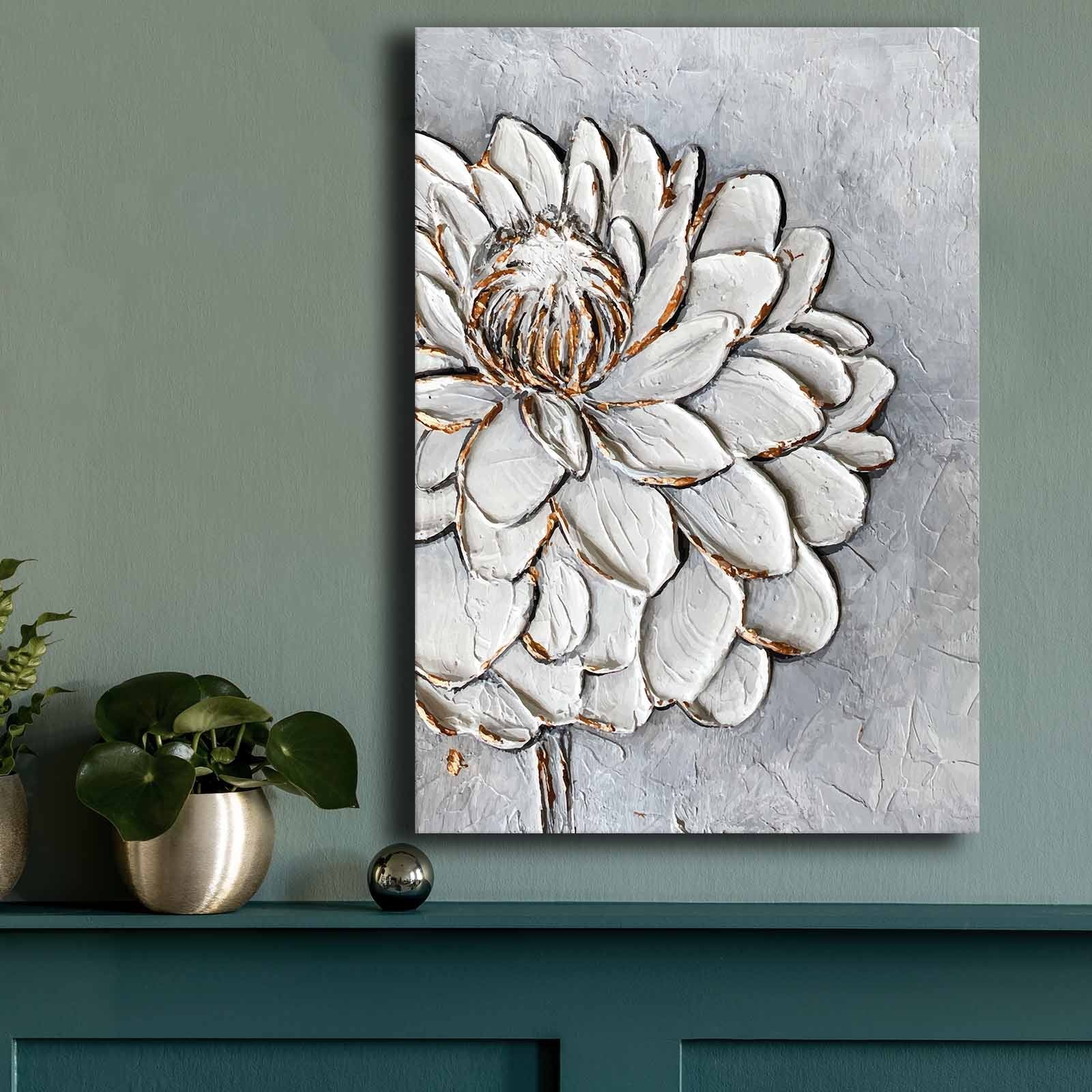 Quadro Decorativo em Tela 70x100cm - Pintura Multicolor em Canvas Premium com Moldura de Pinho Natural