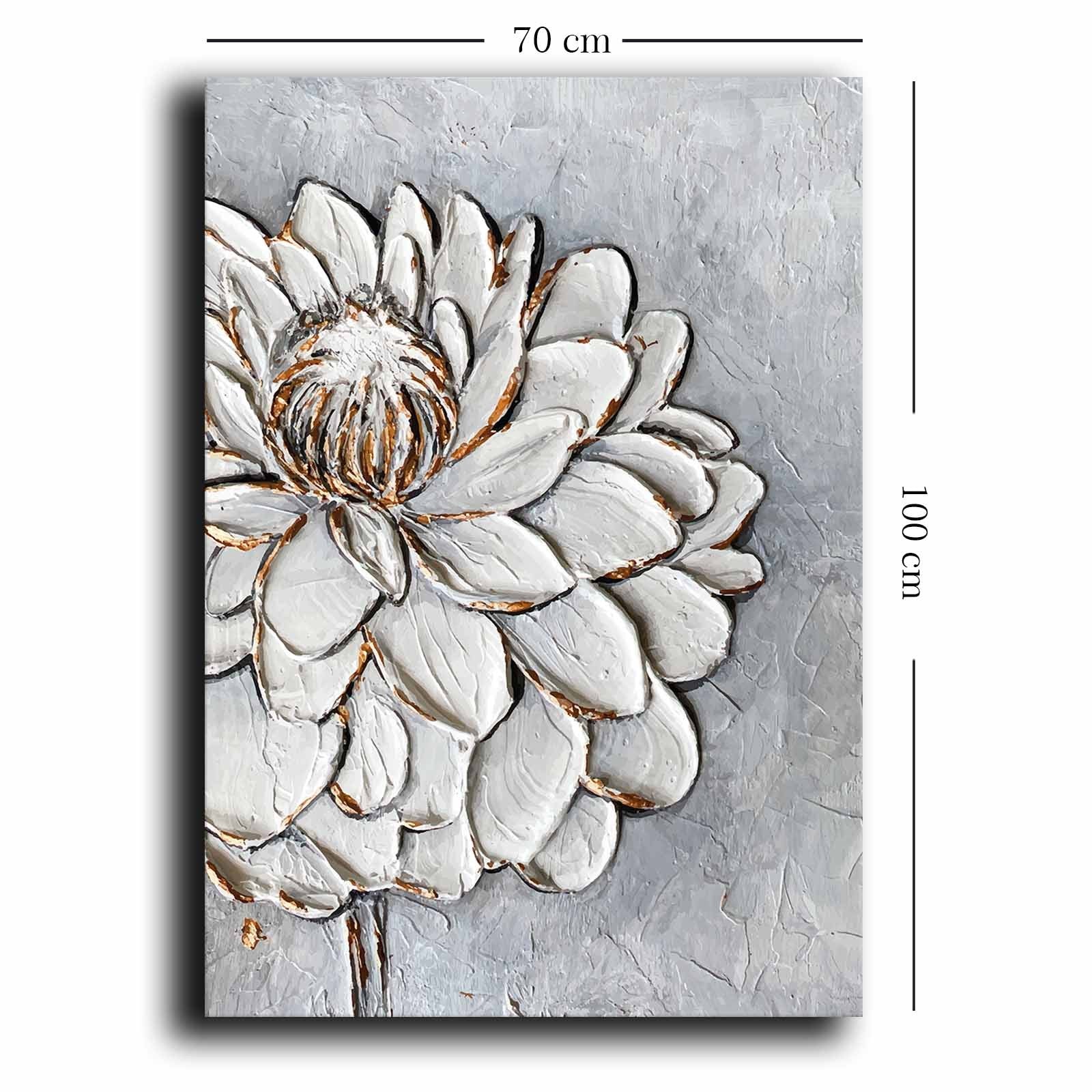 Quadro Decorativo em Tela 70x100cm - Pintura Multicolor em Canvas Premium com Moldura de Pinho Natural