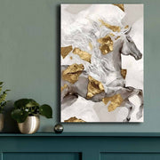 Quadro Decorativo em Tela 70x100cm - Pintura Multicolor em Canvas Premium com Moldura de Pinho Natural