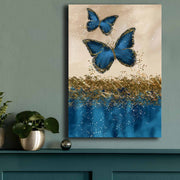 Quadro Decorativo em Tela 70x100cm - Pintura Multicolor em Canvas Premium com Moldura de Pinho Natural