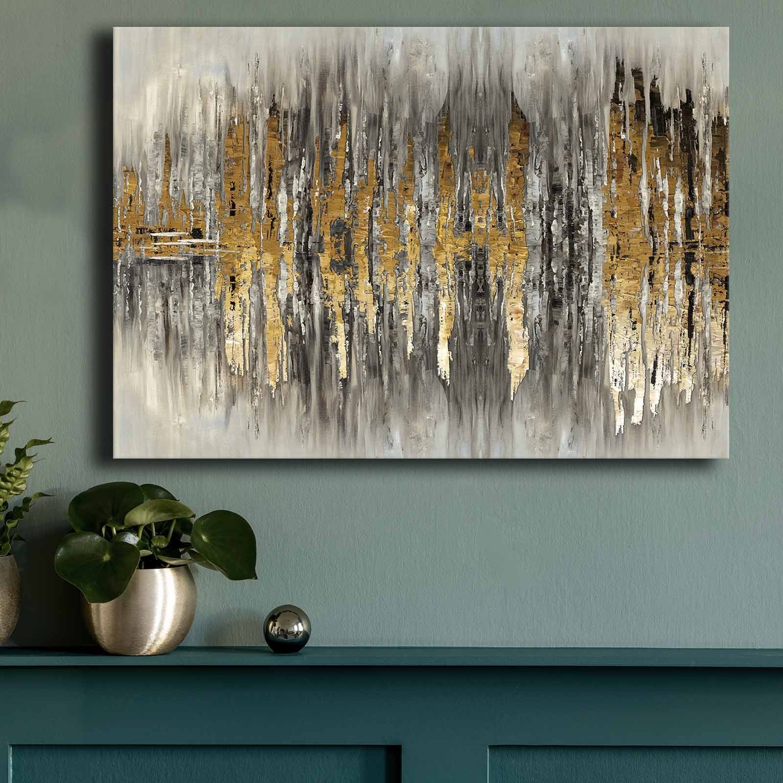 Pintura decorativa em tela – 70 x 100 cm – madeira de pinho