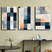 Conjunto de 3 Telas Decorativas Multicolor em Canvas Premium com Moldura de Pinho - 45x70cm