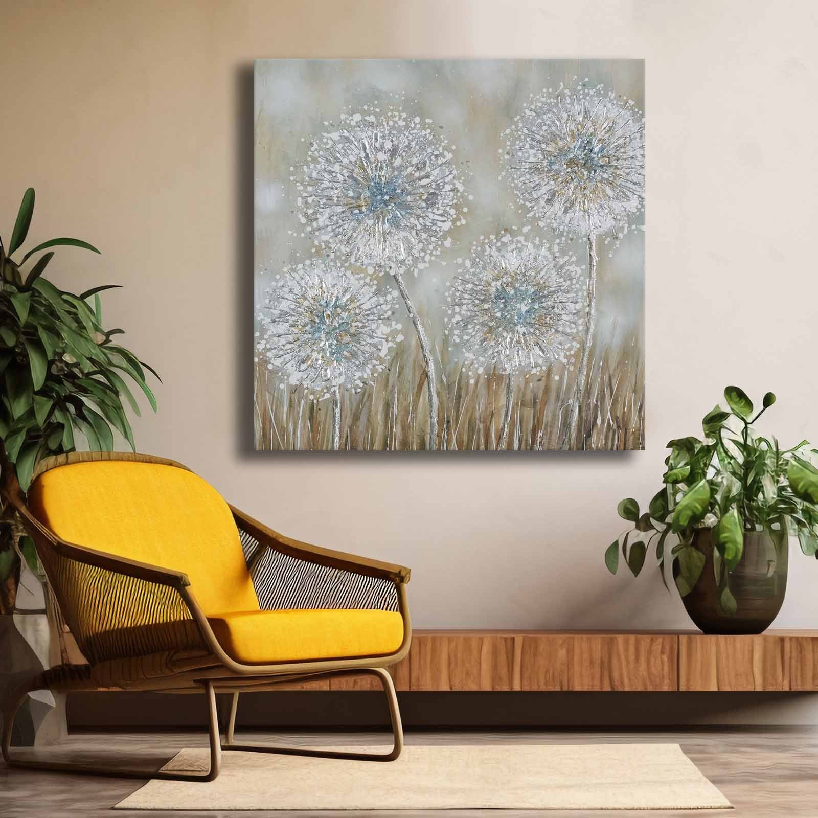 Quadro Decorativo em Tela Multicolor 69x69cm - Moldura Madeira de Pinho - Canvas Premium 2,8mm