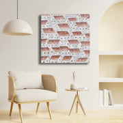 Quadro Decorativo em Tela Multicolor 69x69cm - Moldura Madeira de Pinho - Canvas Premium 2,8mm