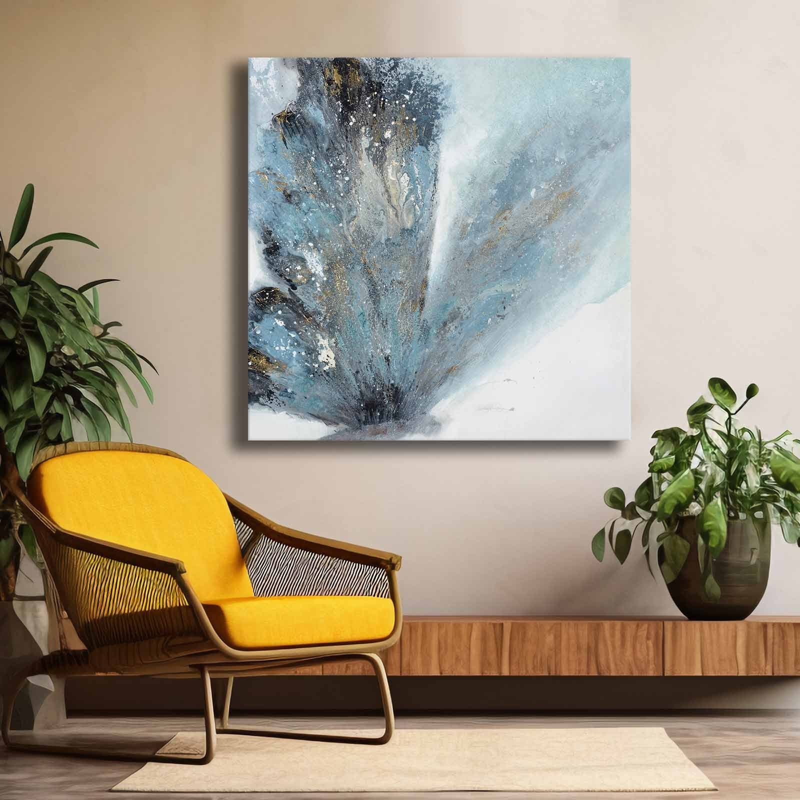 Quadro Decorativo em Tela Multicolor 69x69cm - Moldura Madeira de Pinho - Canvas Premium 2,8mm