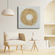 Quadro Decorativo em Tela Multicolor 69x69cm - Moldura Madeira de Pinho - Canvas Premium 2,8mm