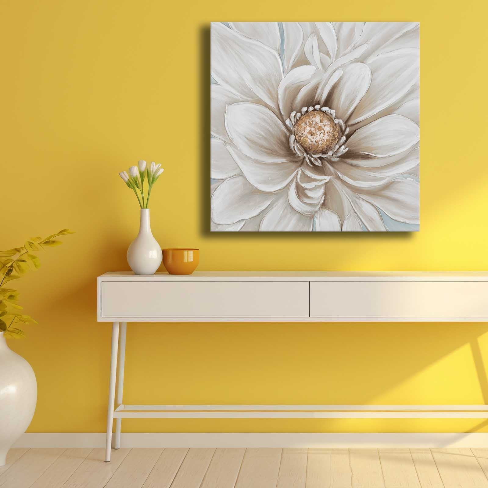 Quadro Decorativo em Tela Multicolor 69x69cm - Moldura Madeira de Pinho - Canvas Premium 2,8mm