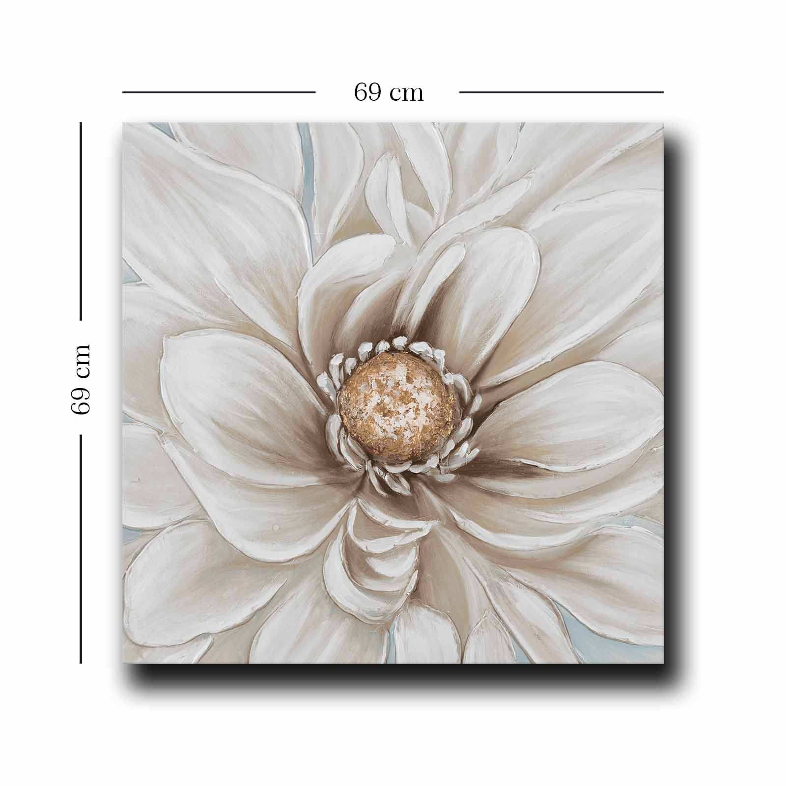 Quadro Decorativo em Tela Multicolor 69x69cm - Moldura Madeira de Pinho - Canvas Premium 2,8mm