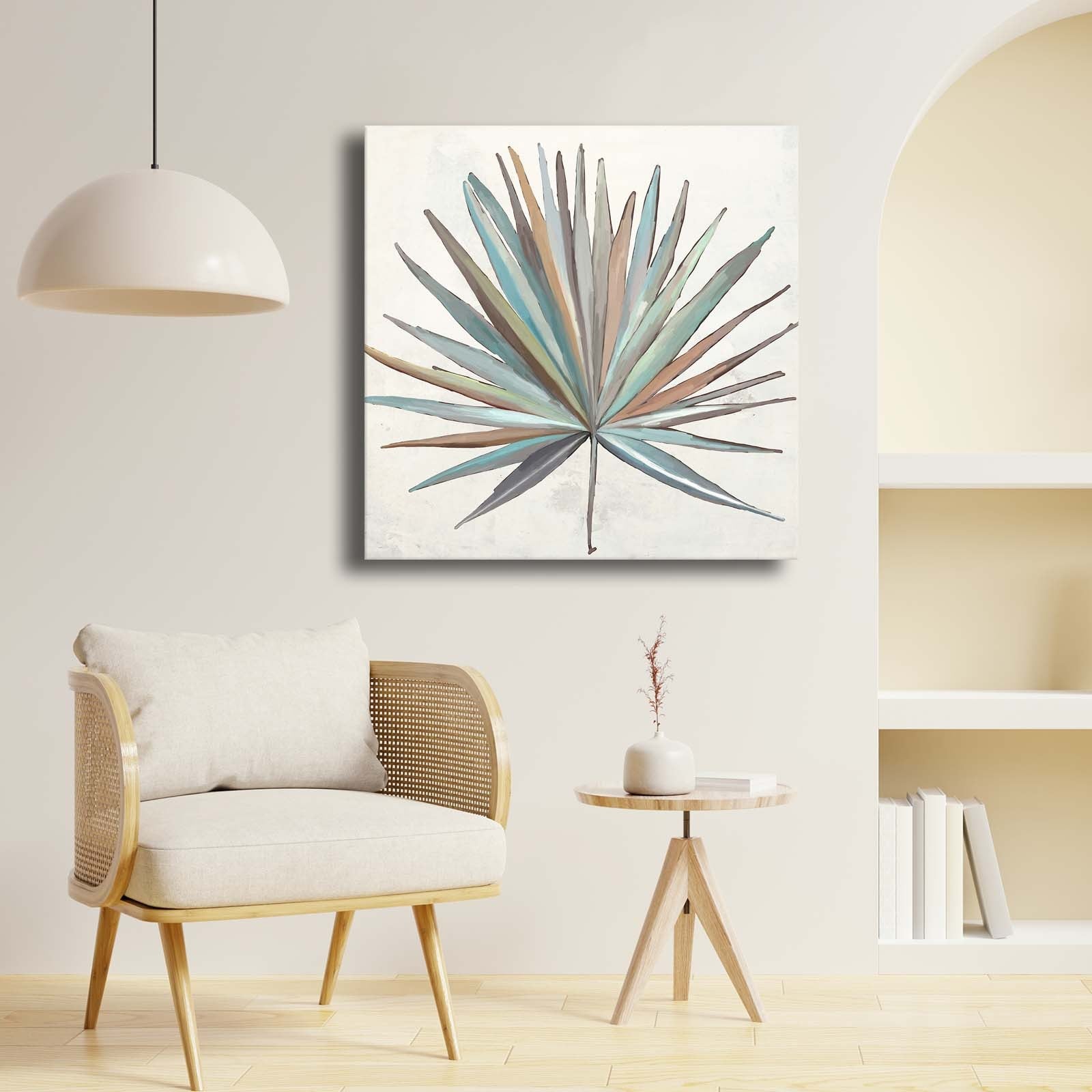 Quadro Decorativo em Tela Multicolor 69x69cm - Moldura Madeira de Pinho - Canvas Premium 2,8mm