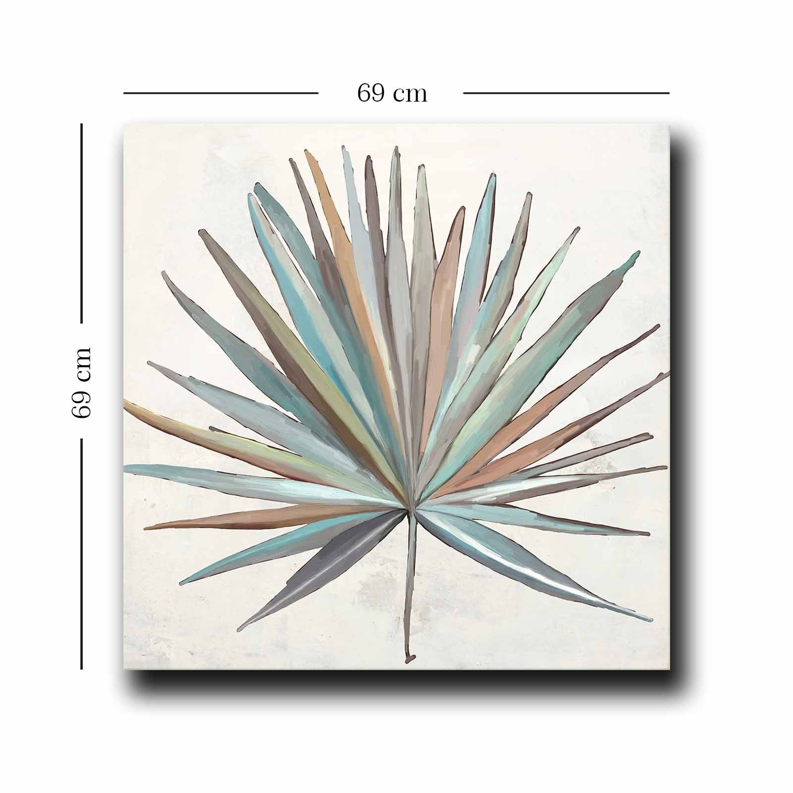 Quadro Decorativo em Tela Multicolor 69x69cm - Moldura Madeira de Pinho - Canvas Premium 2,8mm