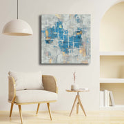 Quadro Decorativo em Tela Multicolor 69x69cm - Moldura Madeira de Pinho - Canvas Premium 2,8mm