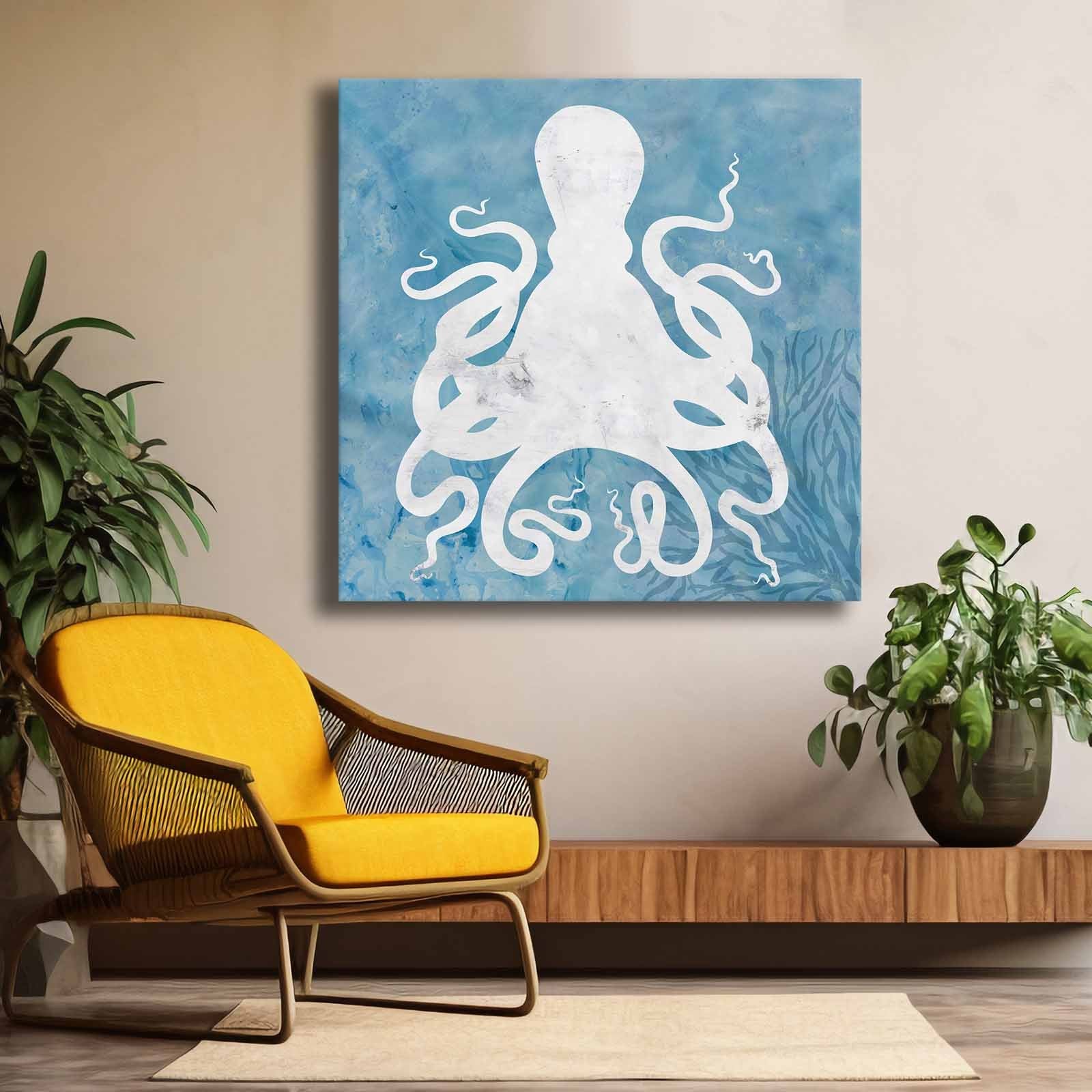 Quadro Decorativo em Tela Multicolor 69x69cm - Moldura Madeira de Pinho - Canvas Premium 2,8mm