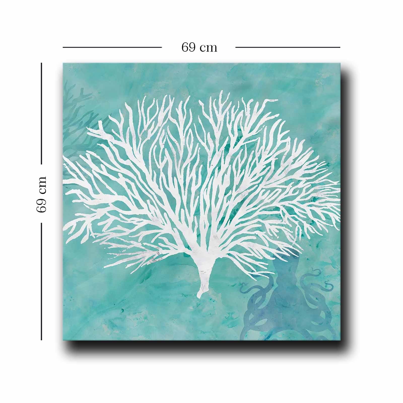 Quadro Decorativo em Tela Multicolor 69x69cm - Moldura Madeira de Pinho - Canvas Premium 2,8mm