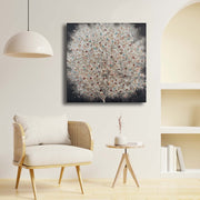 Quadro Decorativo em Tela Multicolor 69x69cm - Moldura Madeira de Pinho - Canvas Premium 2,8mm