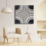 Quadro Decorativo em Tela Multicolor 69x69cm - Moldura Madeira de Pinho - Canvas Premium 2,8mm