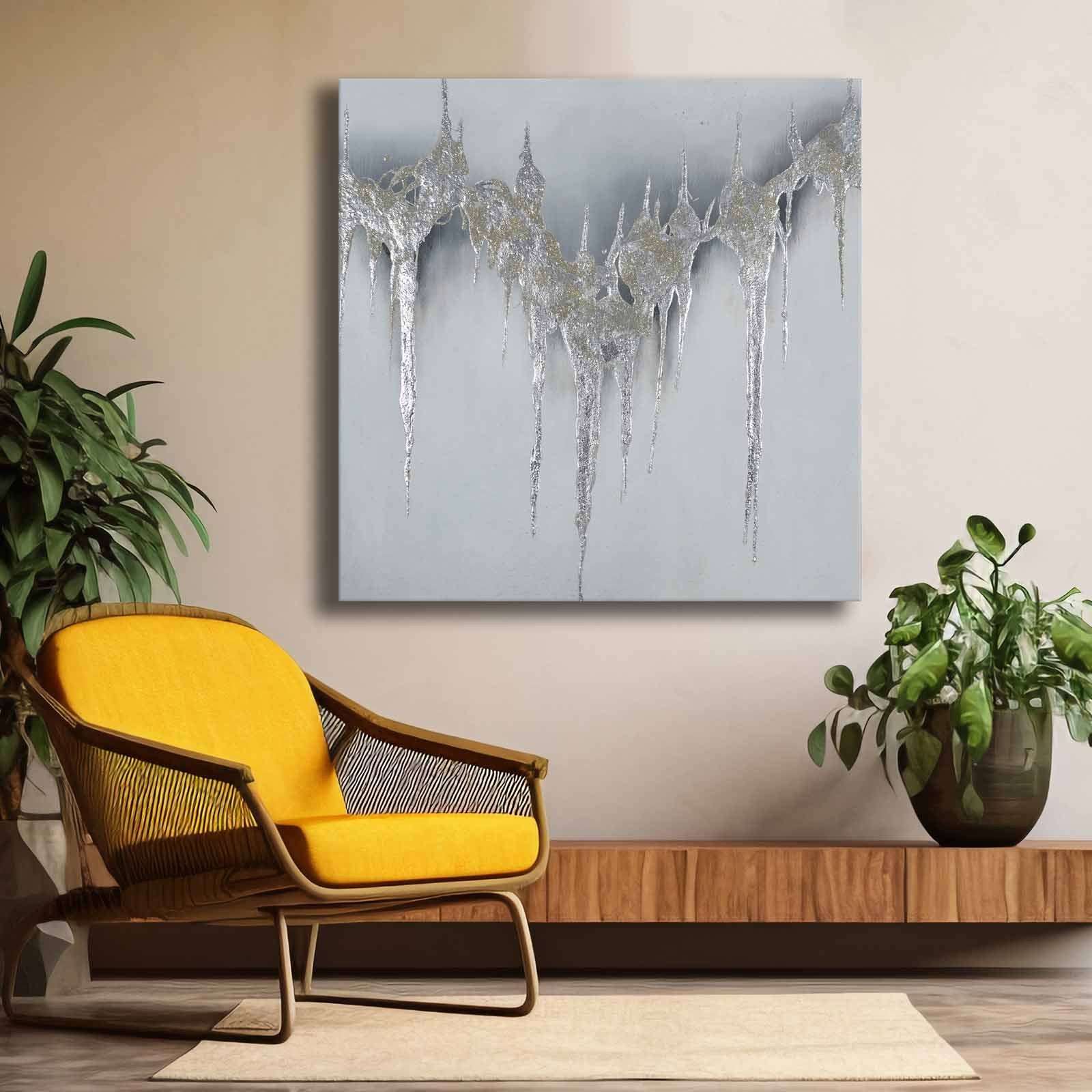 Quadro Decorativo em Tela Multicolor 69x69cm - Moldura Madeira de Pinho - Canvas Premium 2,8mm