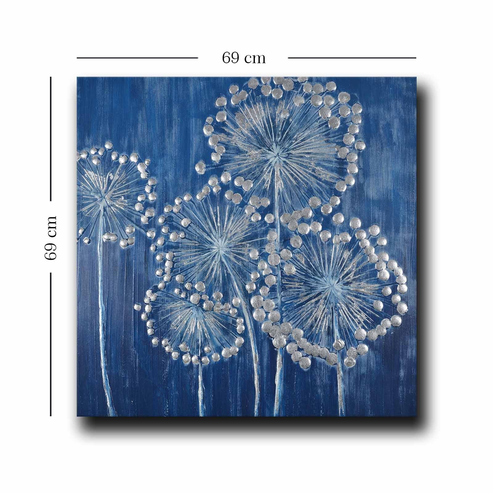 Quadro Decorativo em Tela Multicolor 69x69cm - Moldura Madeira de Pinho - Canvas Premium 2,8mm