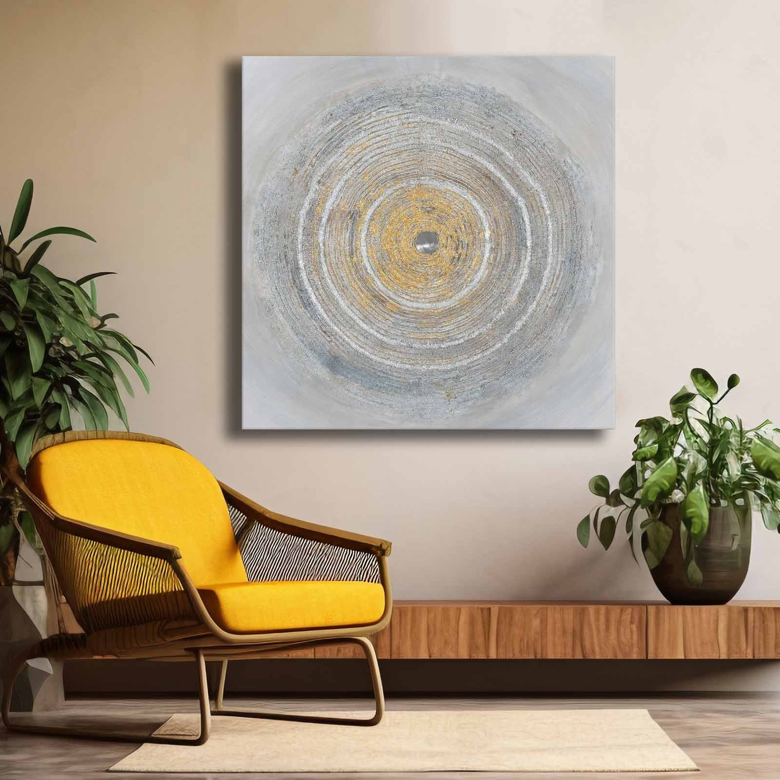 Quadro Decorativo em Tela Multicolor 69x69cm - Moldura Madeira de Pinho - Canvas Premium 2,8mm