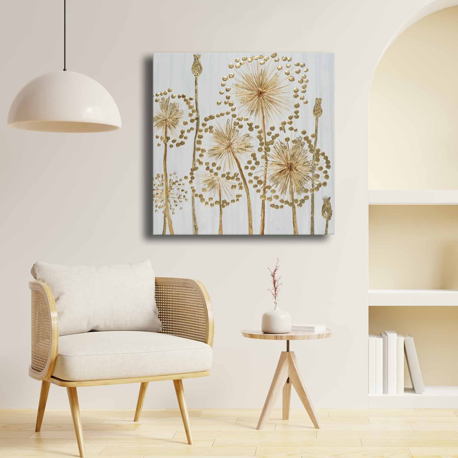 Quadro Decorativo em Tela Multicolor 69x69cm - Moldura Madeira de Pinho - Canvas Premium 2,8mm