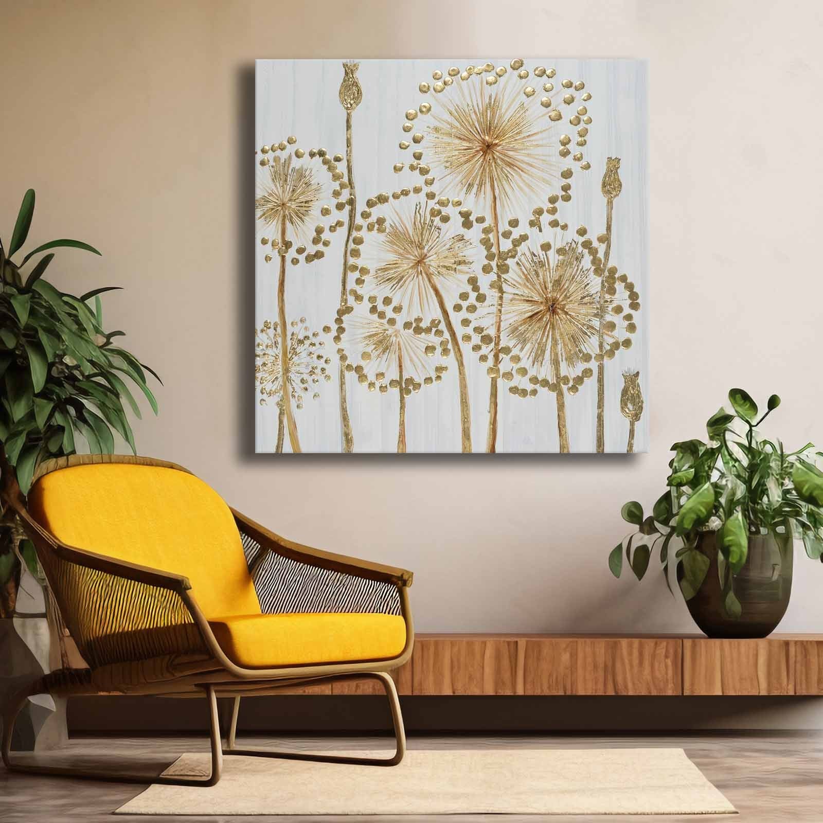 Quadro Decorativo em Tela Multicolor 69x69cm - Moldura Madeira de Pinho - Canvas Premium 2,8mm