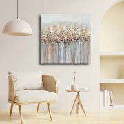 Quadro Decorativo em Tela Multicolor 69x69cm - Moldura Madeira de Pinho - Canvas Premium 2,8mm