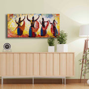 Quadro Decorativo em Tela Multicolor 69x69cm - Moldura Madeira de Pinho - Canvas Premium 2,8mm