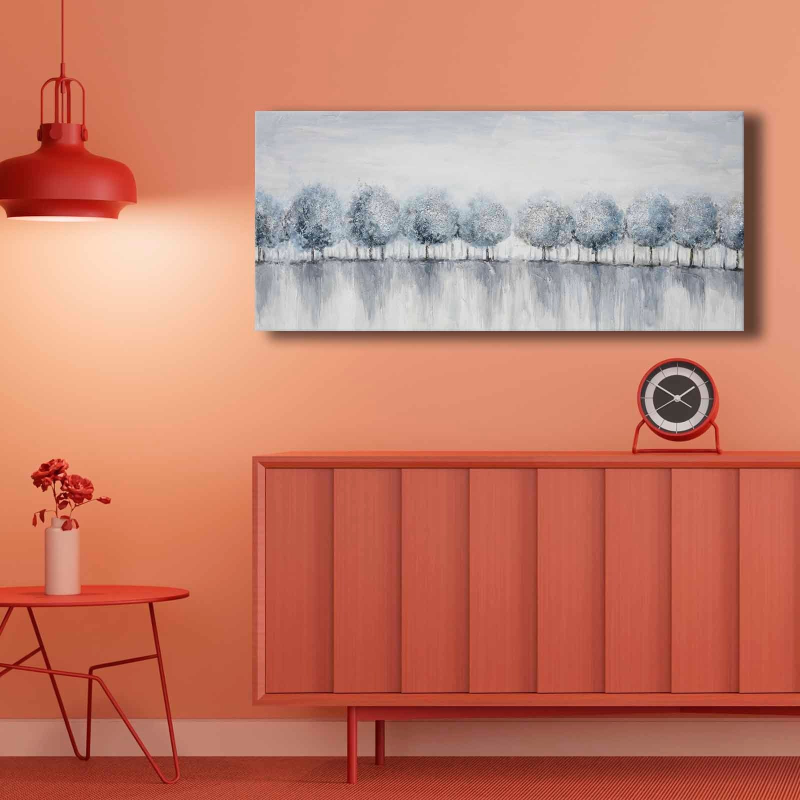 Quadro Decorativo em Tela Multicolor 69x69cm - Moldura Madeira de Pinho - Canvas Premium 2,8mm