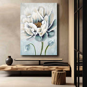 Quadro Decorativo em Tela 70x100cm - Pintura Multicolor em Canvas Premium com Moldura de Pinho Natural