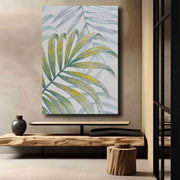 Quadro Decorativo em Tela 70x100cm - Pintura Multicolor em Canvas Premium com Moldura de Pinho Natural