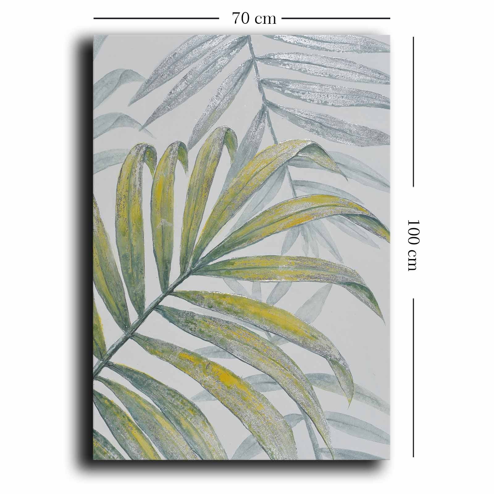 Quadro Decorativo em Tela 70x100cm - Pintura Multicolor em Canvas Premium com Moldura de Pinho Natural