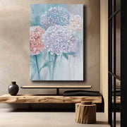 Quadro Decorativo em Tela 70x100cm - Pintura Multicolor em Canvas Premium com Moldura de Pinho Natural