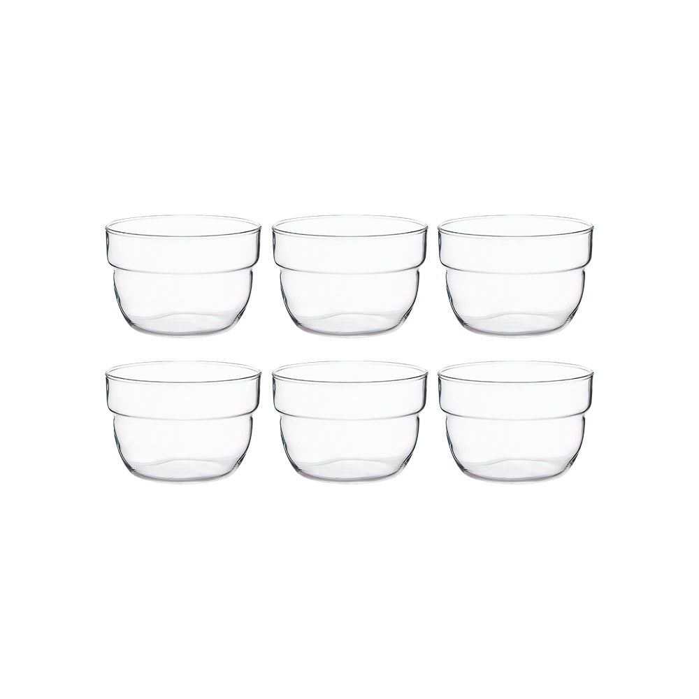 Conjunto de tigelas de vidro (6 peças)-Motto 6-Transparente
