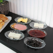 Conjunto de Pratos de Vidro – 10 x 15 x 2 cm – Transparente – Vidro