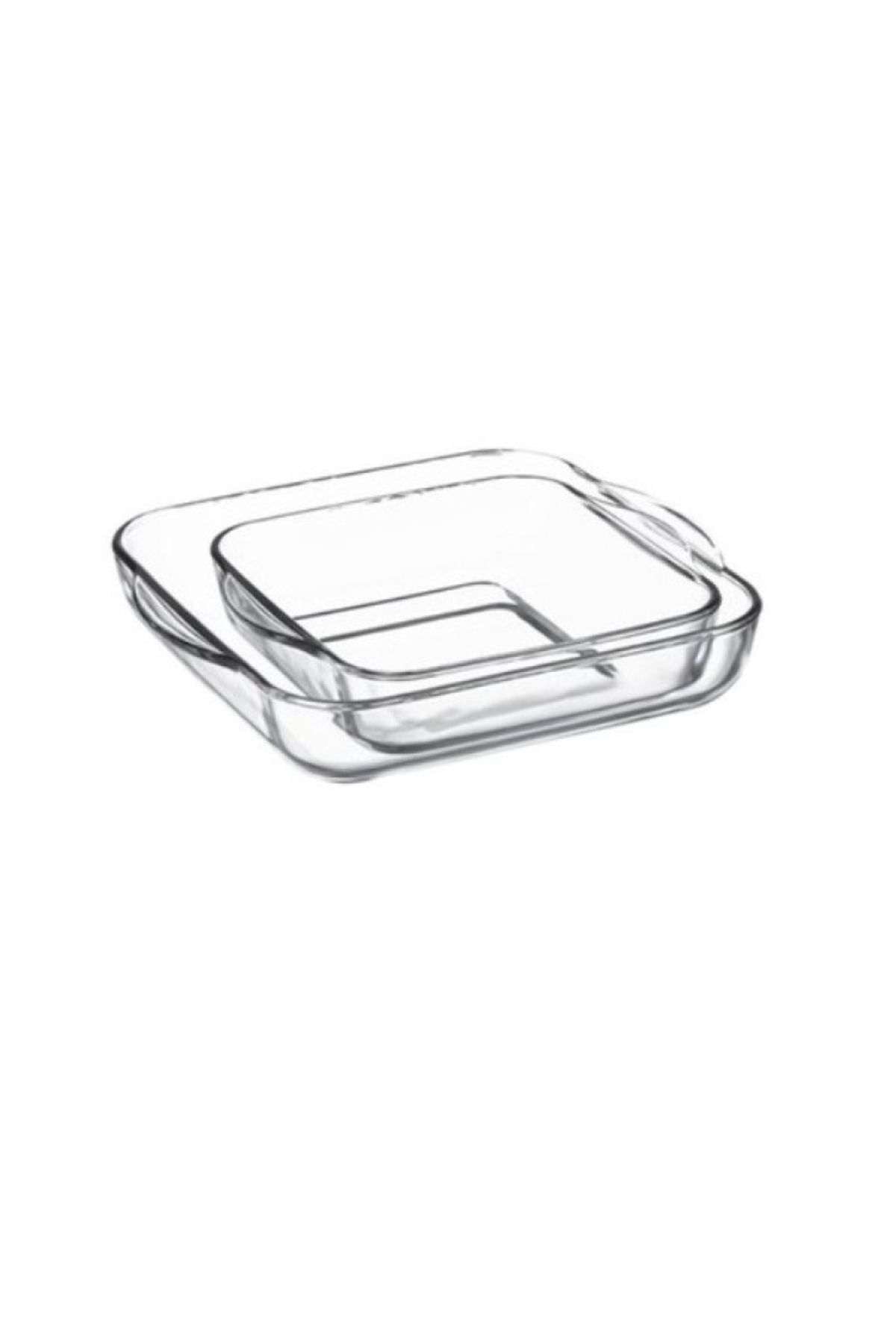 Conjunto de pratos de vidro (2 peças)-PB-159028-Transparente